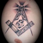 Masonic emblem tattoo