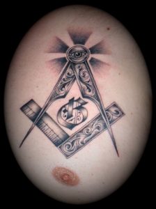 Masonic emblem tattoo