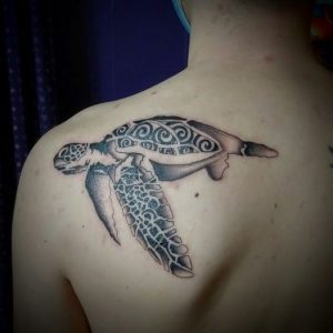 Sea turtle tattoo