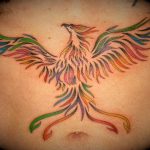 Colorful phoenix tattoo