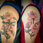 Abstract floral tattoo